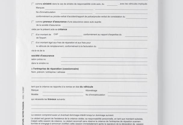 Déclaration de cession | UPSA | AGVS - Section Valais