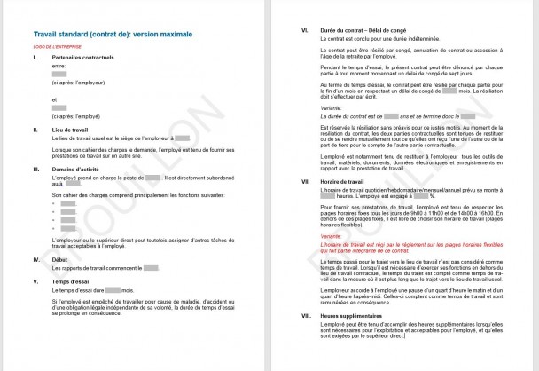 Download Contrat De Travail Standard Upsa Agvs Section